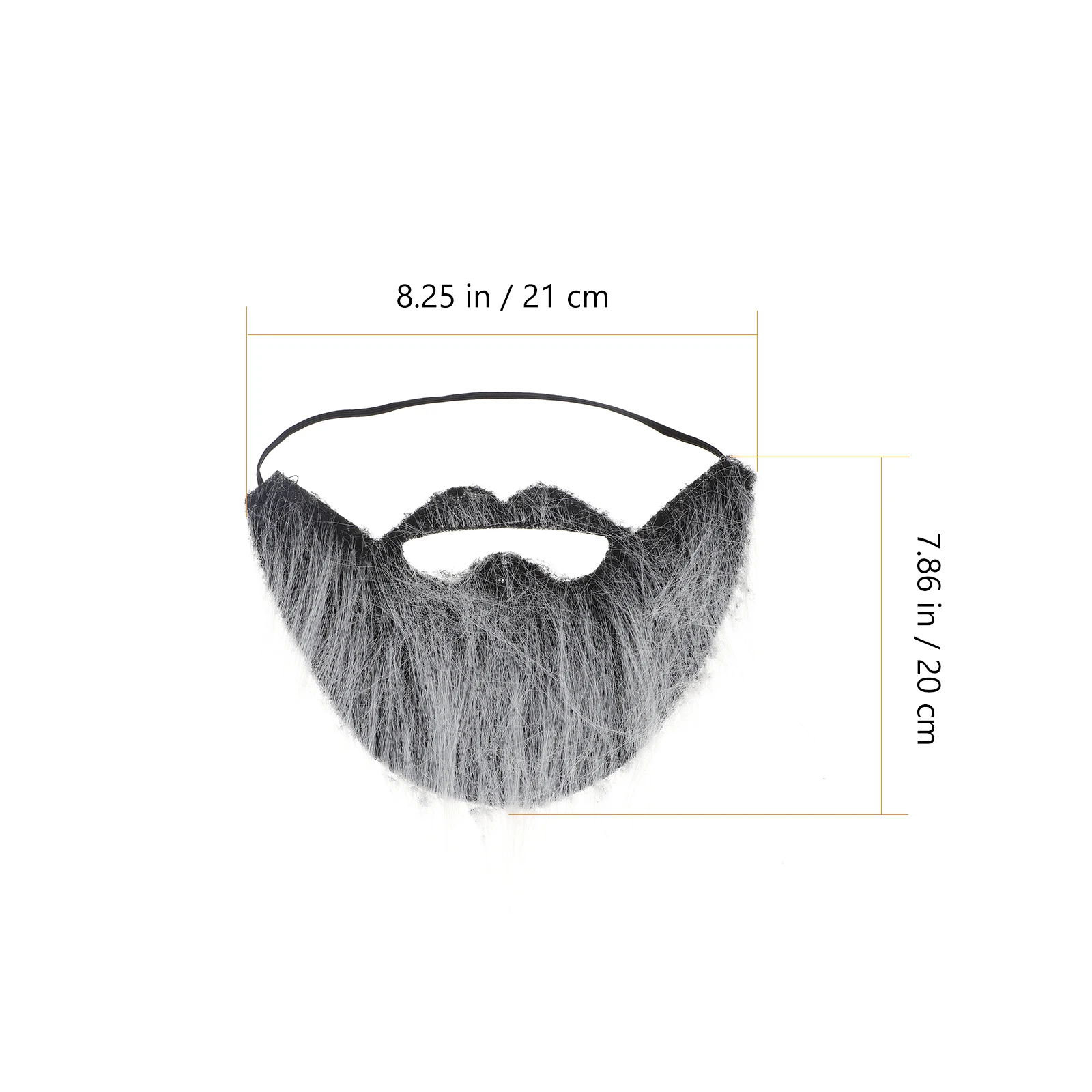 3 pezzi di barba finta puntelli divertenti realistici cosplay Halloween Natale scena fotografia accessorio nero grigio costume uomo bambino