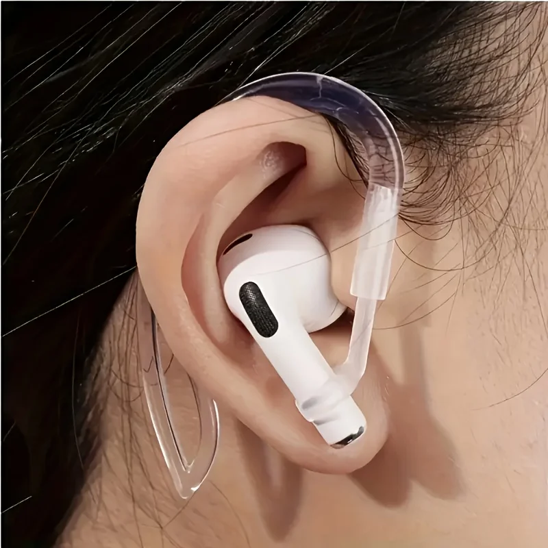 2Pcs Adjustable Extendable Anti-drop Earphone Hooks Rotatable Wireless Earbud Anti-lost Sports Fixing Accessories