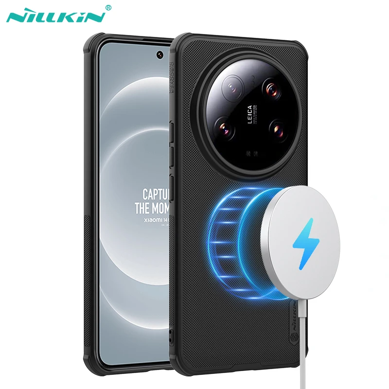 

Чехол Nillkin Super Frosted Shield Pro из ТПУ Для Xiaomi 14, магнитный чехол-накладка с беспроводной зарядкой для Mi 14 Ultra MagSafe