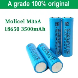 Original Molicel M35A INR 18650 Battery 3500mAh High Capacity  Li-ion Rechargeable Batteries 10A 3.7V For E-Bike Flashlight Toys