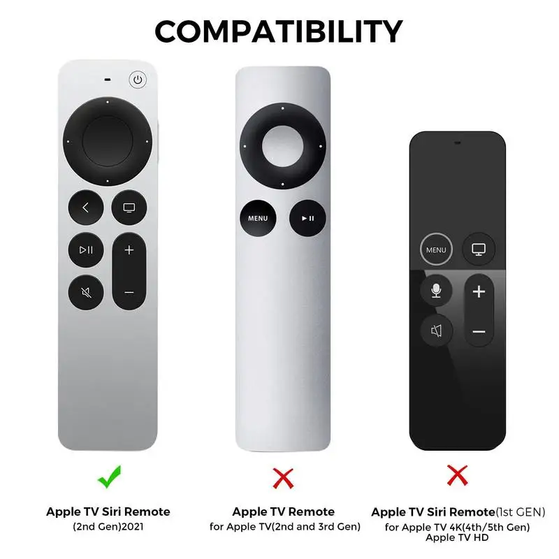 Silicone Protective Case ForApple TV 4K 2022 Durable Soft Cover ForSiri Remote Control Dustproof Shockproof Skin Sleeves