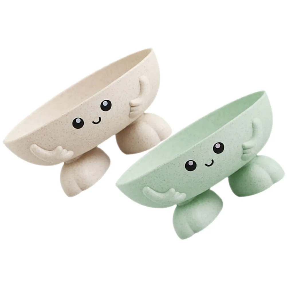 

2 Pcs Soap Box Storage Tray Holder Kids Bathroom Dish Self Draining Bar Child