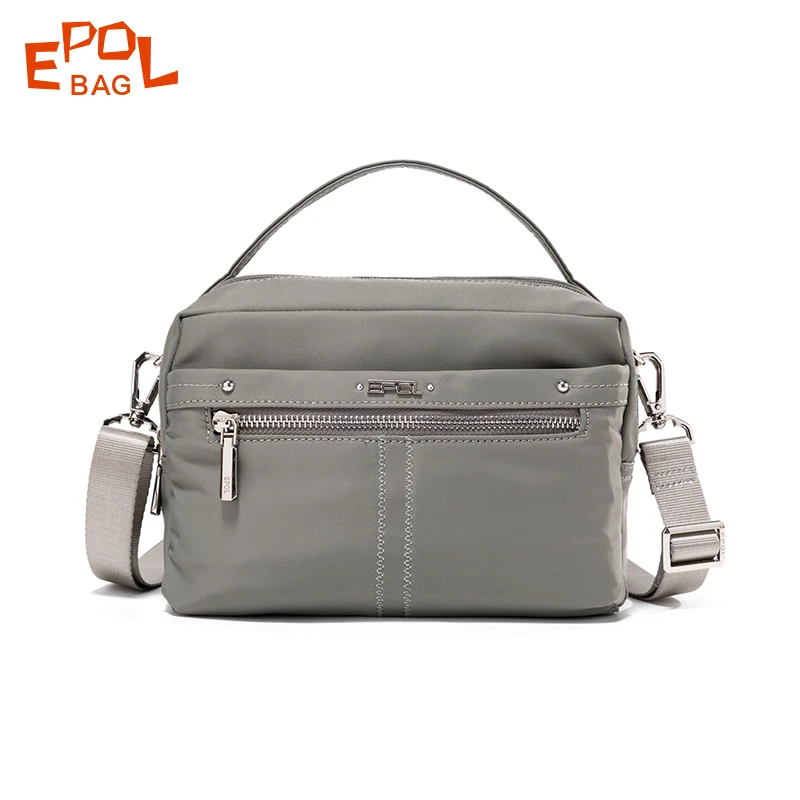 

EPOL Handbag Multi Pocket Nylon Lightweight Adjustable Strap Travel Shoulder Bags Oxford Waterproof Small Square Bags 6102-05