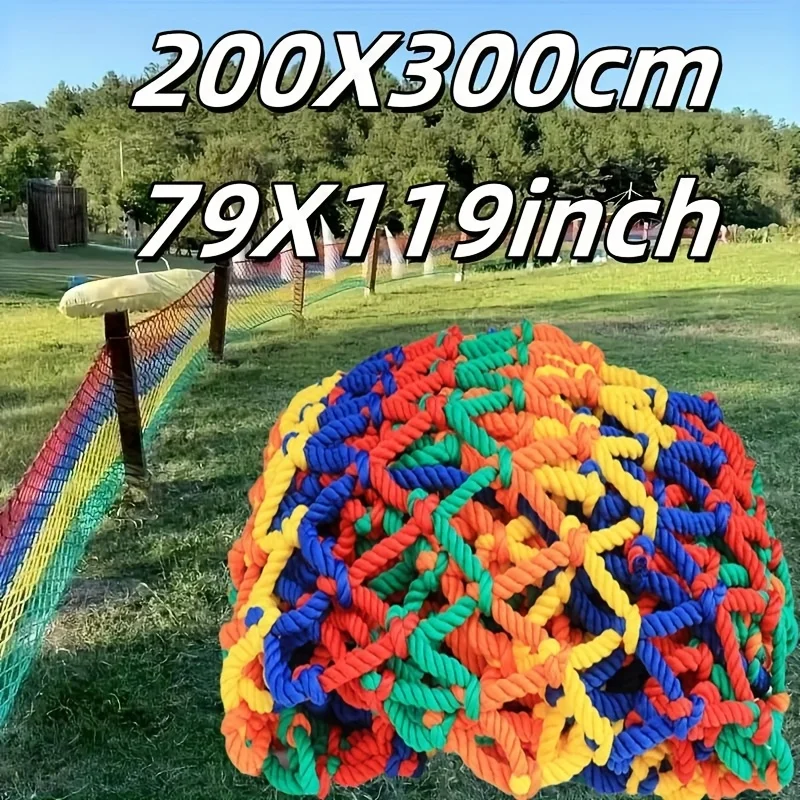 Colorful Strong Knot Rope Netting, Durable Outdoor Garden Patio Decorative Netting, Pea and Bean Plant Support Climbing Netting