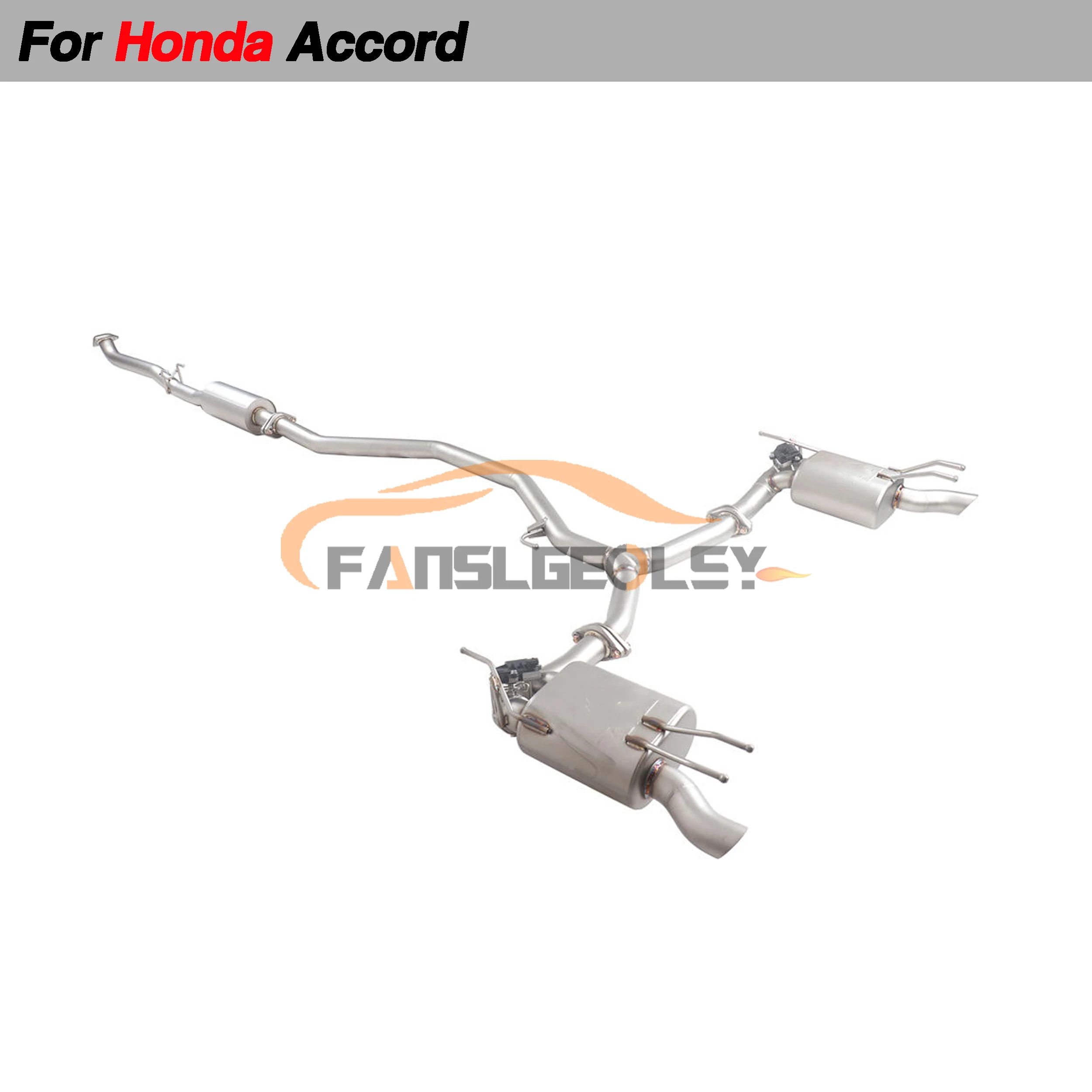 For Honda Accord Stainless Performance Catback Exhaust System Valve With Muffler Pipes Tuning exhaust assembly