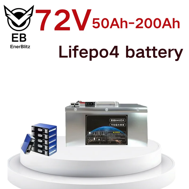 

EB Lifepo4 72V 50Ah 60Ah 70Ah 80Ah 100Ah 150Ah 180Ah 200Ah батарея litio для 1KW 2KW 3KW 5KW 7KW Rickshaw coche devari r