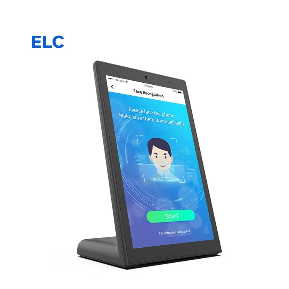 2025 Hot Selling L-Shape Desk Stand Design Tablet 10 Inch Android Ethernet RJ45 Port POE NFC Display