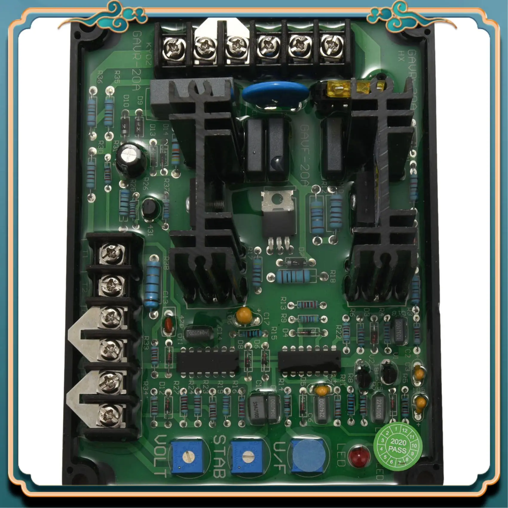 

(Новинка)-Gavr-20A Av Универсальный бесщеточный модуль автоматического регулятора напряжения Avr Генератор 220/400 В переменного тока Защита частоты Emi Suppr