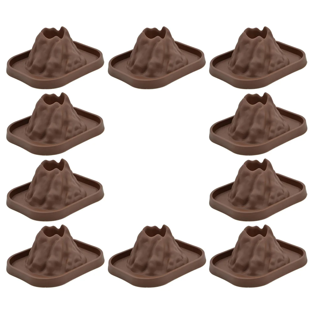 10 Pcs Volcano Mold Shell Explore Volcanoes Educational Model Prop Manual DIY Models Science Plastic Gift
