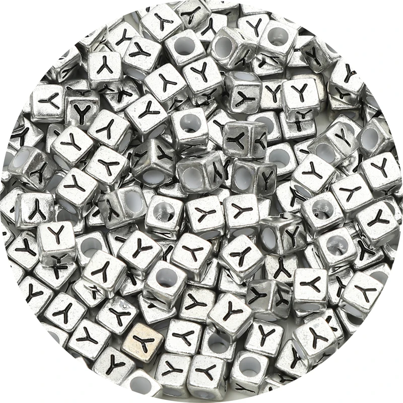 50Pcs Acrylic Letter Decoration Beads for DIY Bracelet Necklace