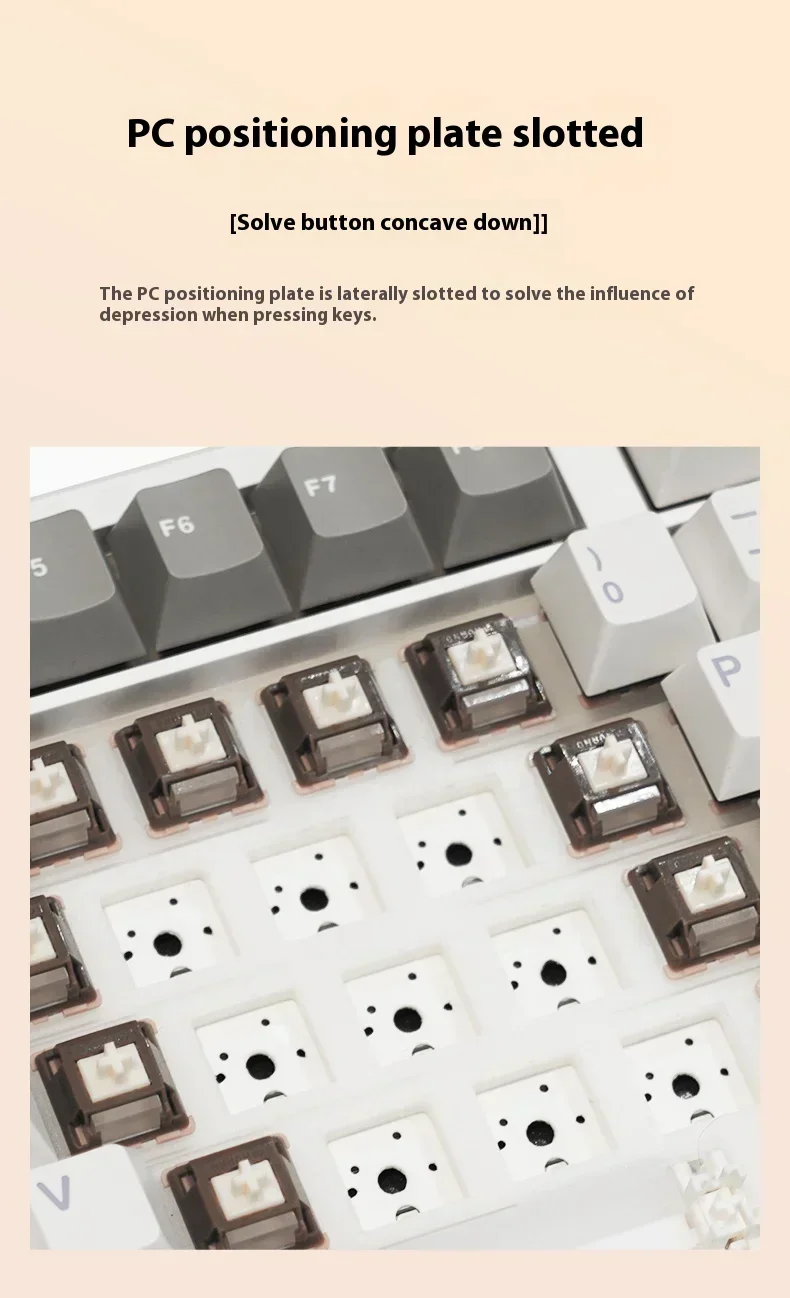 AULA F108 Pro Wireless E-sport Mechanical Keyboard 3-Mode RGB Light Gasket Ergonomics Custom Game Keyboard Knob Switch