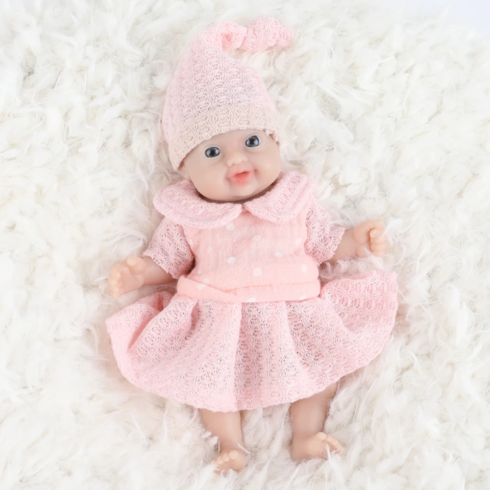IVITA 7 "Mädchen Frühchen Ganzkörper Silikon Reborn Baby Puppe Lebensechte Mini Realistische Puppe Überraschung Kinder Antistress Spielzeug Puppen