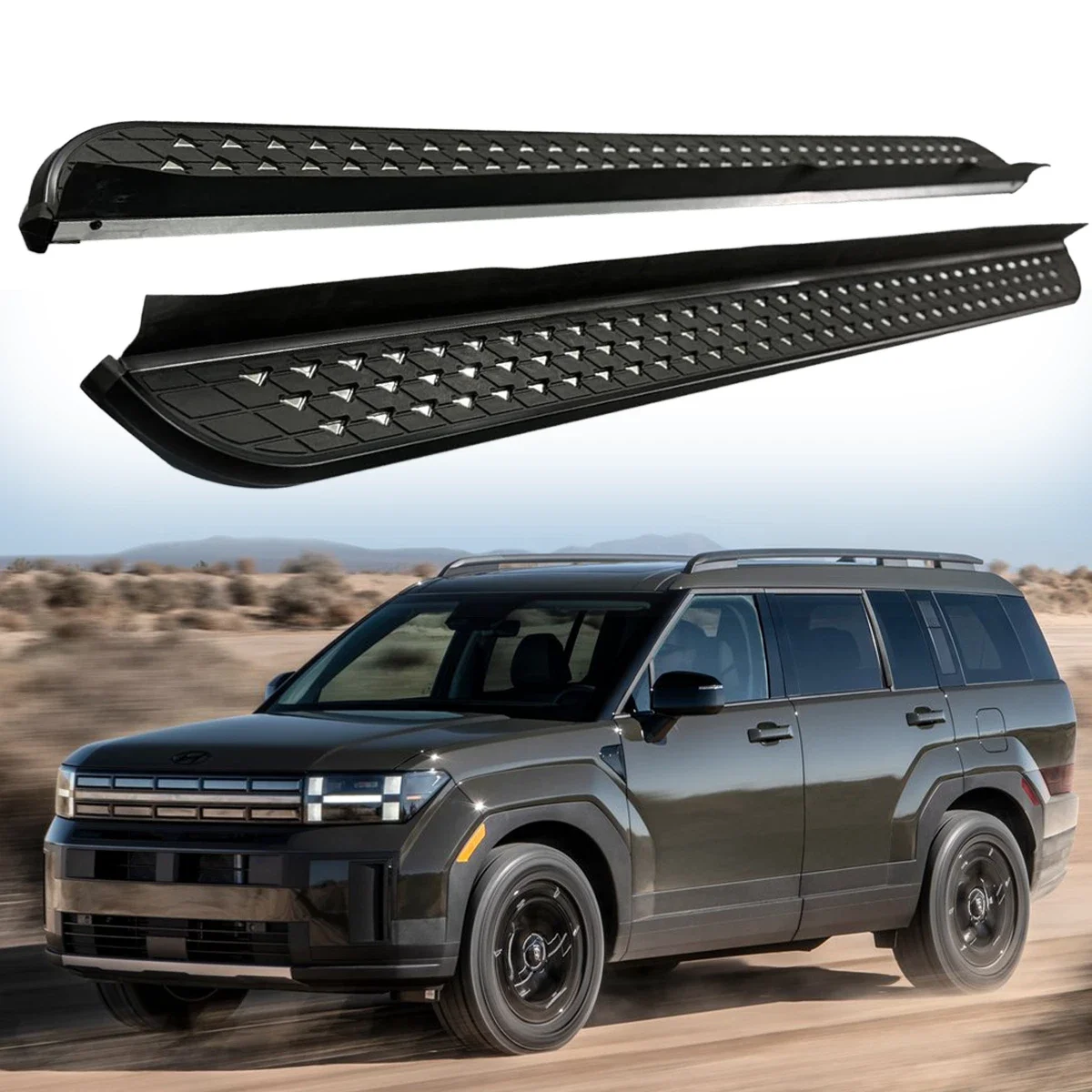 

2PCS Side Step Running Board Fits for Hyundai Santa Fe MX5 2024 2025 2026 Nerf Bar Pedals With brackets