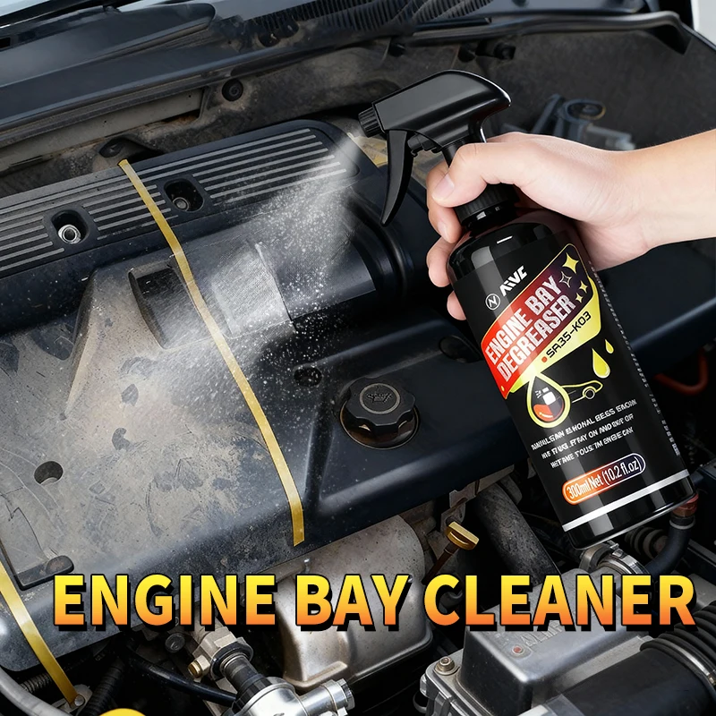 Car Engine Bay Cleaner - Heavy Duty Degreaser, Dirt Remover, No Disassembly Needed Engine Shine Protector