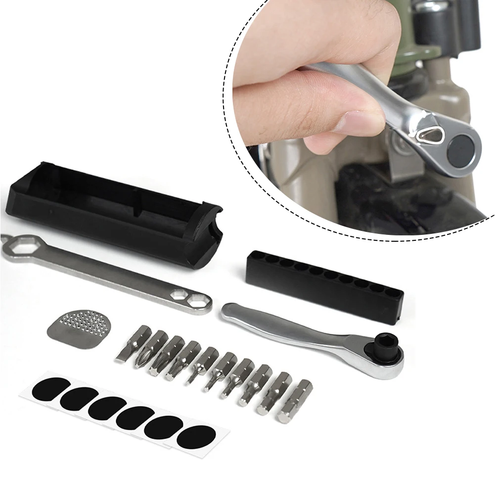 Bike Tool Kit Bicycle Tool Box Spacious Tool Box Wrench Included 140mm*35mm Bike Maintenance Portable Tool Set