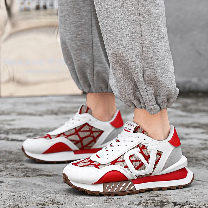 Chunky Sneakers Mens Designer Retro Running Shoes Fashion Casual Leather Fabric Breathable Height Increased Platform Sport Shoes image 6