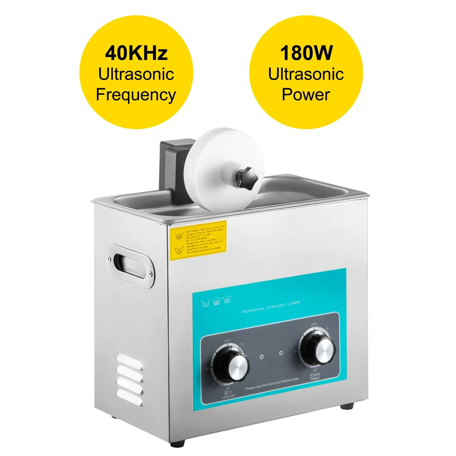 SIHAO 6L Vinyl Record Cleaner Knob 180W Ultrasonic Mini Washing Machine Ultrasound Contact Lenses Dental Jewelry Cleaning Tools view 3