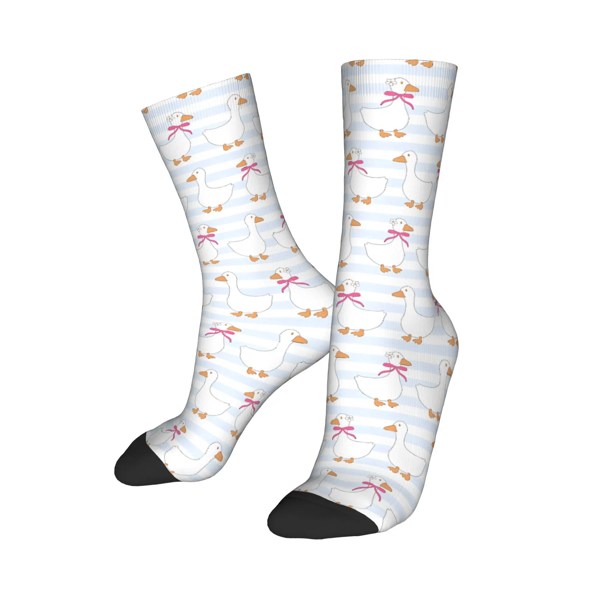 Cute Spring Cottagecore Goose Socks  Casual Stockings Autumn Non-Slip Men Socks Soft Breathable Pattern Skateboard Socks