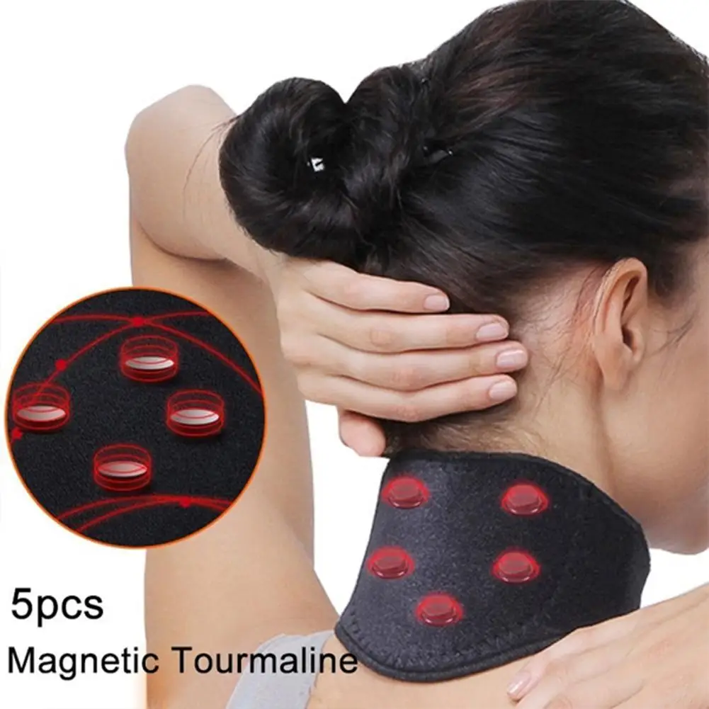 Nekriem Toermalijn Zelfverhitting Magnetische Therapie Nek Ruggenwervel Zorg Gordel Verlichting Pijn Cervicale Wrap Brace Protect K8u4