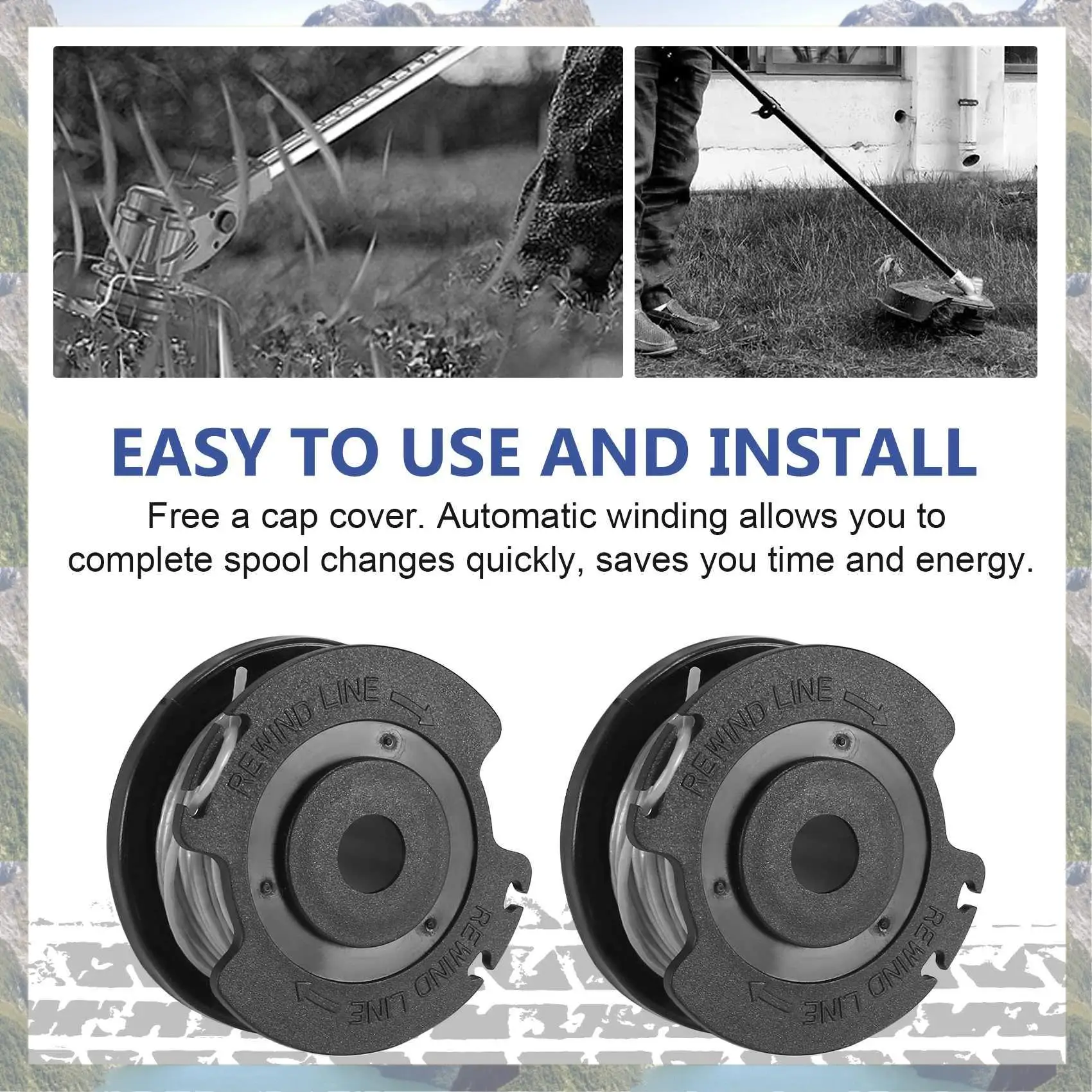 

2025 Trend 8 Pack F016800569 String Trimmer Replacement Spool Line For Easygrasscut 23, 26, 18, 18-230, 18-260, 18-26