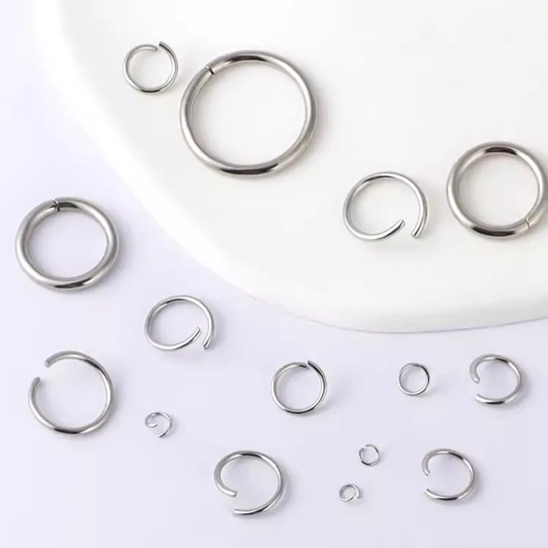 200pcs GD/SI Stainless Steel Open Jump Ring Jewelry Connection DIY Accessory Round Ring Making Earrings Bracelets Necklaces image 2