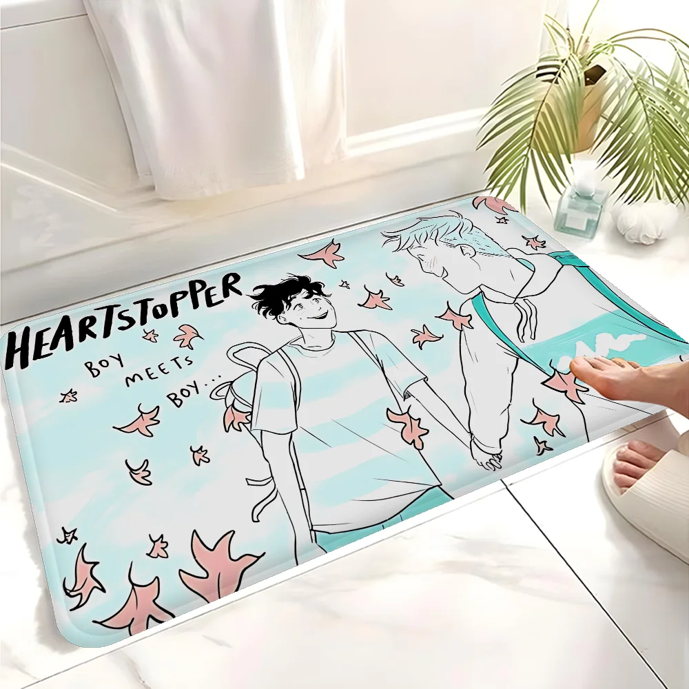 

Heartstopper Long Door Mat Kids Room Bedroom Decoration Balcony Anti-Slip Doormat Living Room Doormat Area Rug
