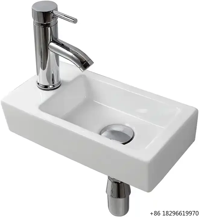 

Stylish Small Ceramic Hand Wash Sink Easy Clean Vanity Basin for 6L/9L Home Hotel Bathroom