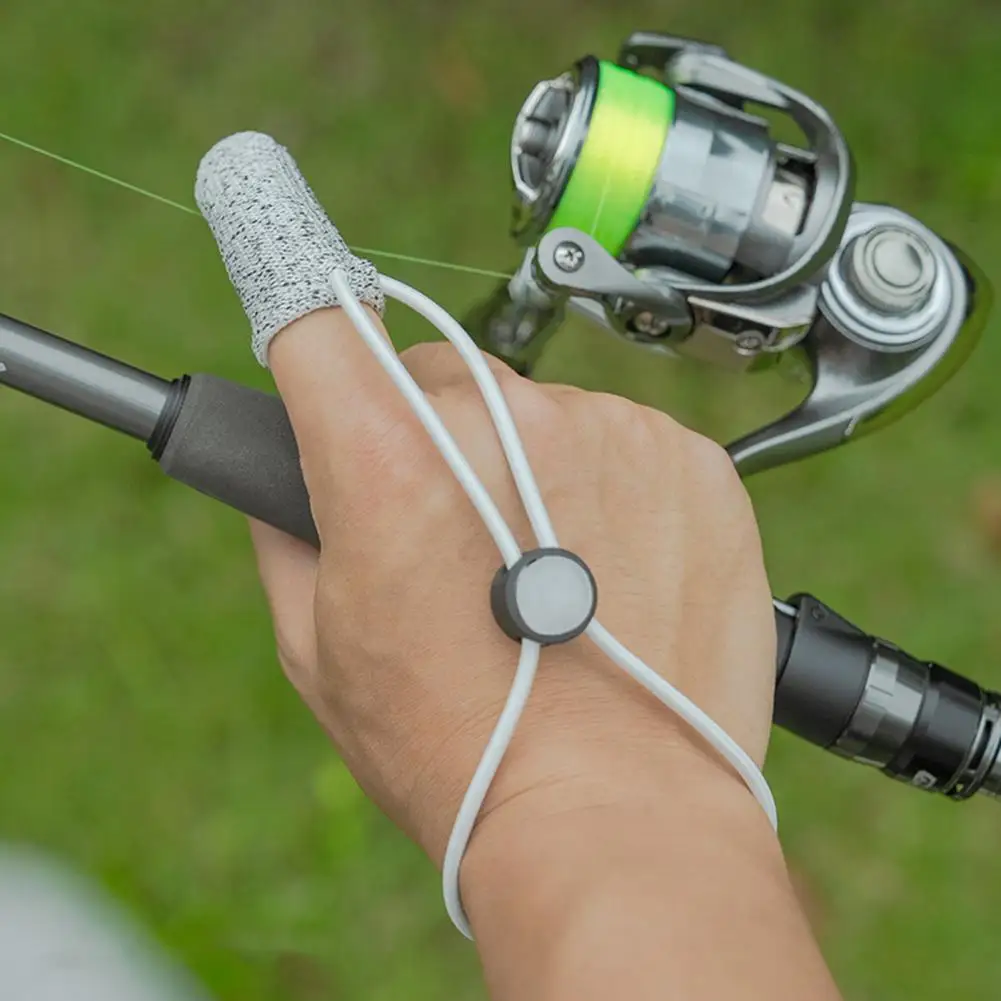 

1Pc Single Finger Protector Fishing Anti-cut Puncture-proof Adjustable Finger Cot With Elastic Band Index Finger Protector Pesca