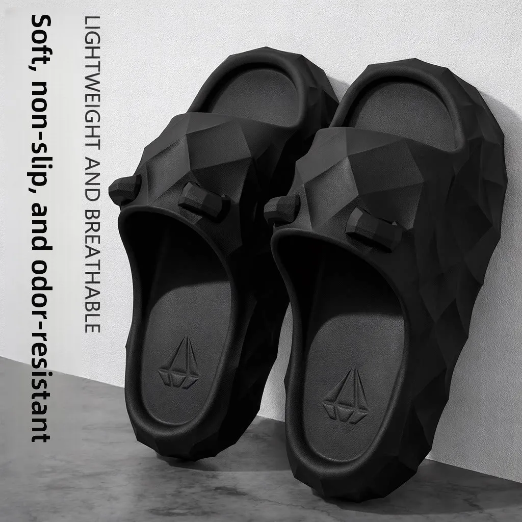 

Men's Outdoor Anti-Slip Slip-On Slippers Odor-Resistant Bathing Indoor Thick-Heeled Comfortable EVA Casual Slippers