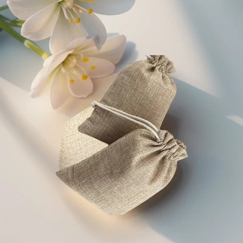 

30pcs Party Favor Small Jute Burlap Gift Bags Combo with Drawstring Pouches Sachet Wedding Packaging for Custom Birthday Display
