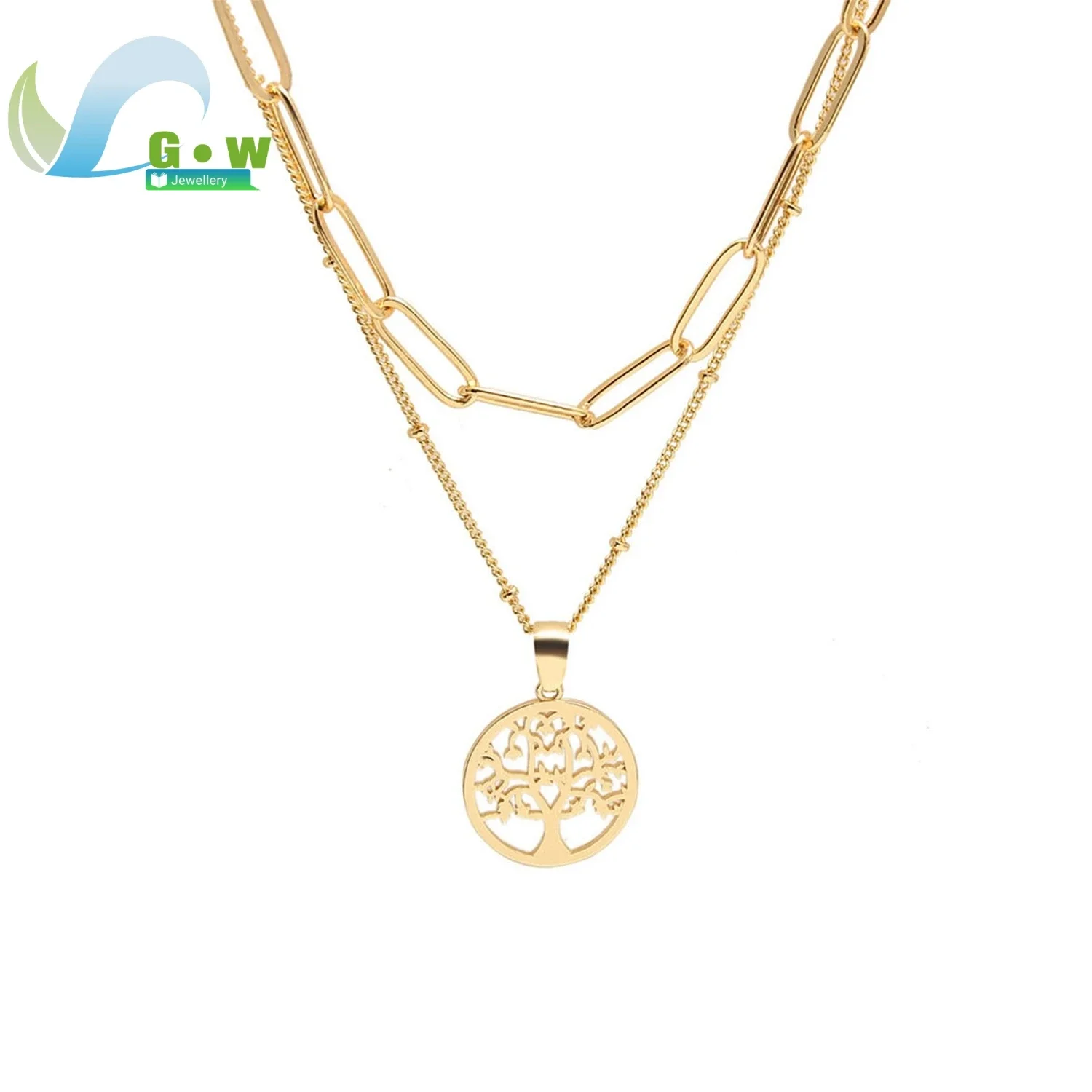 Adjustable Serpent Pendant Necklace Gold Plated Multi Chain Zircon Crystal Layered Minimalist European American Womens Jewelry