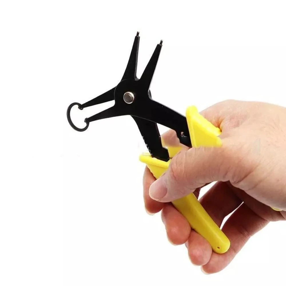 225 pezzi in scatola anello di fissaggio nero arresto albero acciaio al manganese M12-M32 arresto foro maniglia gialla anello di fissaggio morsetto hardware