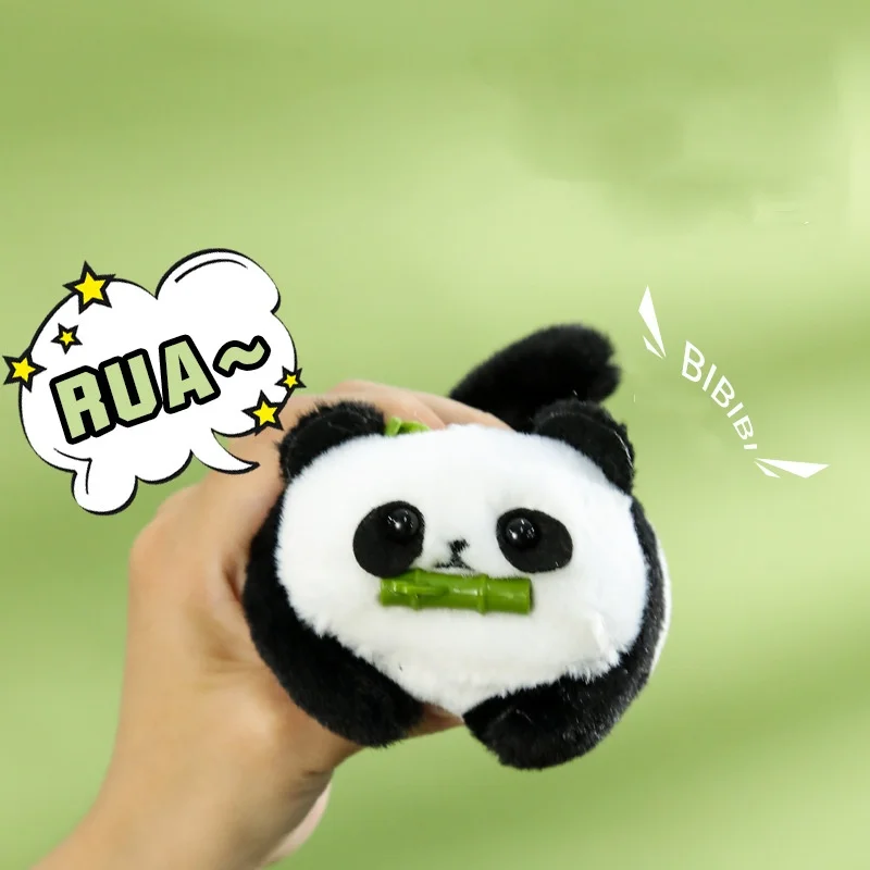 10cm Plush Panda Toys Indoor Plant Hanging Decoration Modern Home Decorative Curtains Figures Small Panda Toy With Conceal Clip