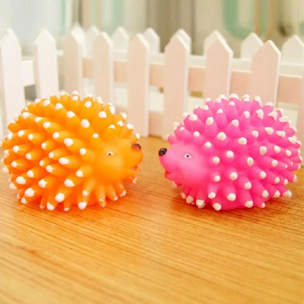 

1Pcs Sound Emitting Soft Hedgehog Chew Resistant Dog Cat Play Item Interactive Fun Training Aid Keep Pets Engaged Remove Bad