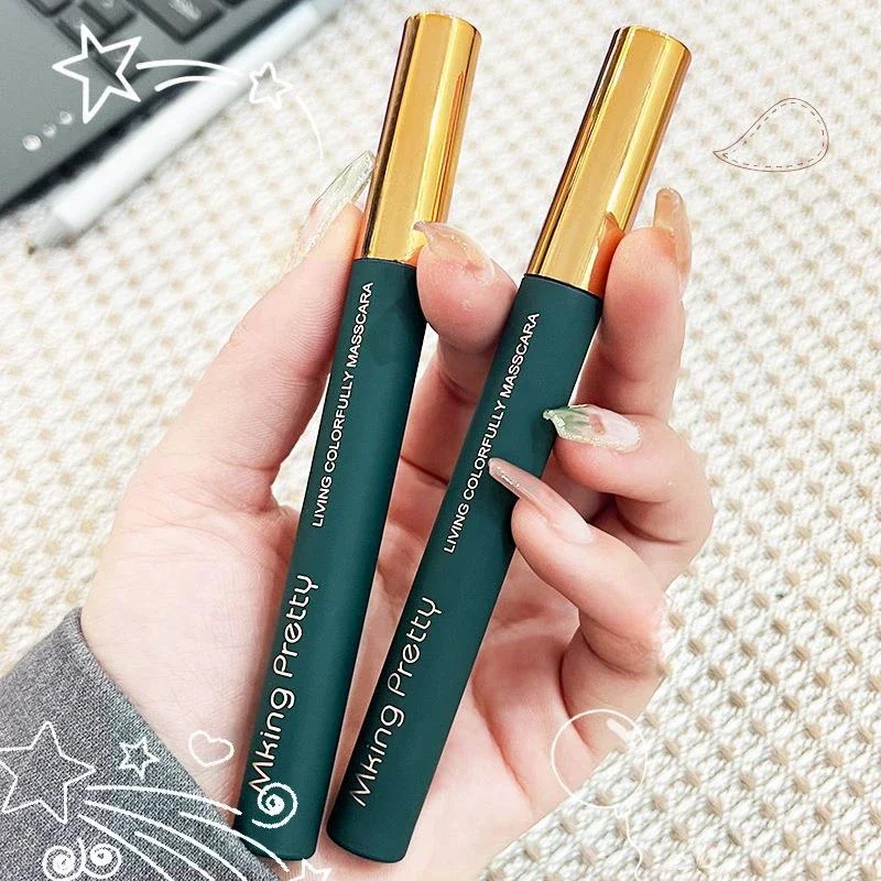 Mascara a 4 colori Curl Estensione ciglia Curling spesso Nessun sbavature Allungamento impermeabile Mascara per ciglia a lunga durata Trucco