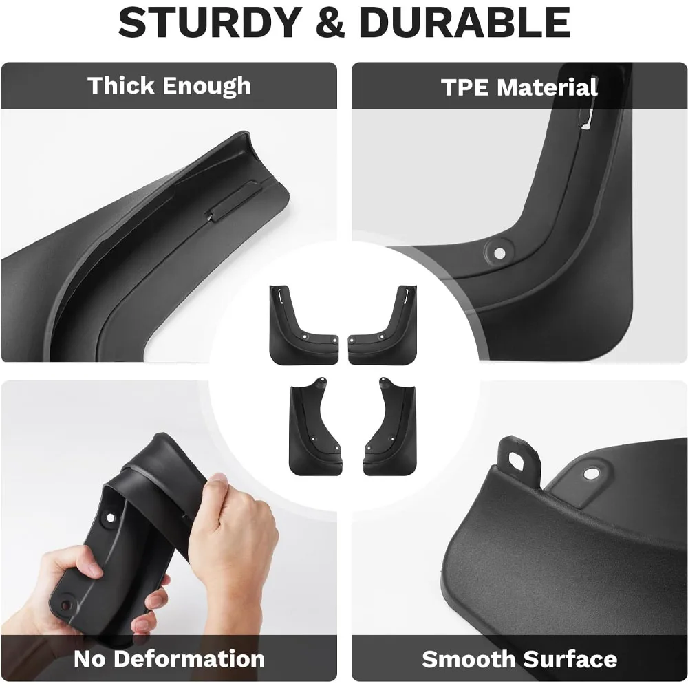 Picture 5: For Tesla Model Y Juniper 2026 2025 Mudguards Mud Flaps Anti-Snow Anti-Sand Splash Front Rear Mudflaps Guard Auto Accessories