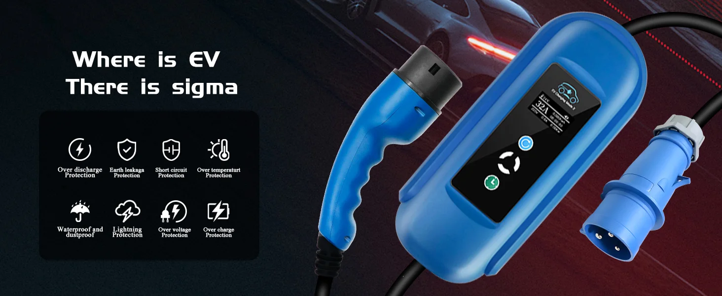 Kolanky 16A 11KW Home EV Ladegerät Typ2 Mobile Lade WallBox Zeitverzögerung 1-15 Elektrofahrzeug Ladegerät IEC62196-2 Autos Insgesamt 5M – Detail 1