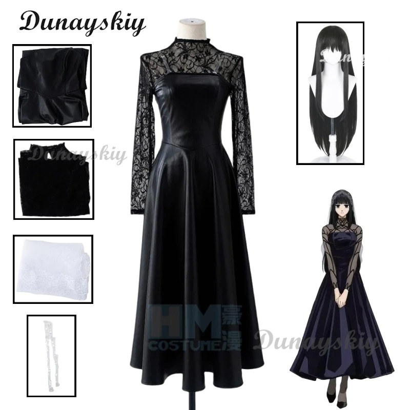 Osaragi Cosplay Anime Sakamoto Days the Order Member Ms. Osaragi Black PU Dress Roleplay Girls Outfit Halloween Party Customized