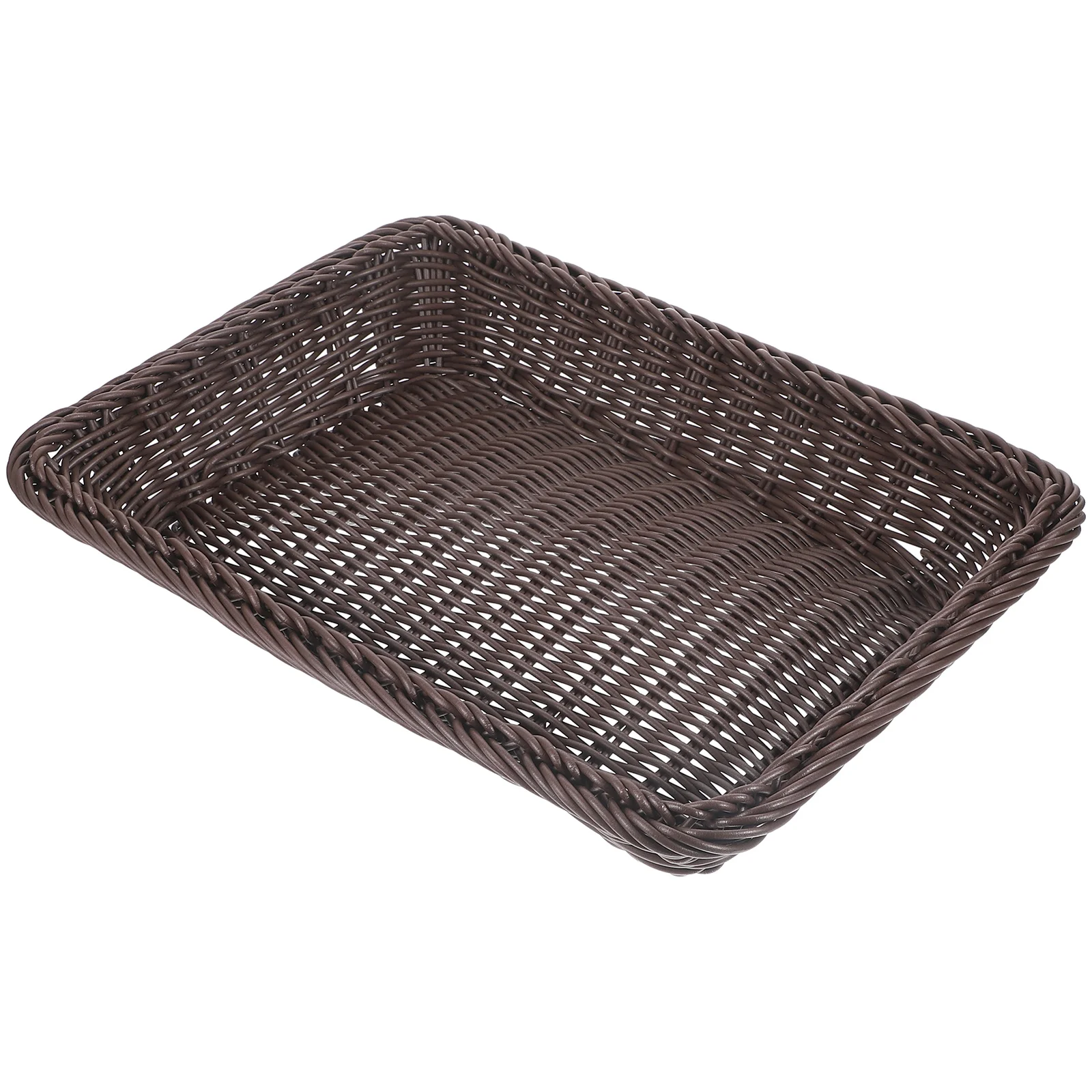 

Wicker Snack Basket Simulation Rattan Woven Storage Bread Creative Desk Organizer Kitchen Bar Hotel Restaurant Lasting Great