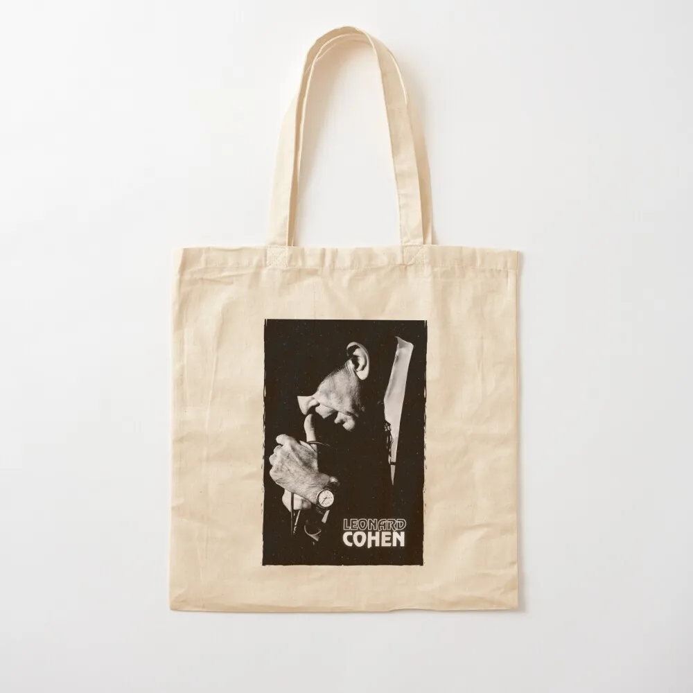 Leonard Cohen Singer Leonard Cohen Leonard Cohen Tee Tote Bag Woman shopper bag reusable grocery bags shopping bag logo
