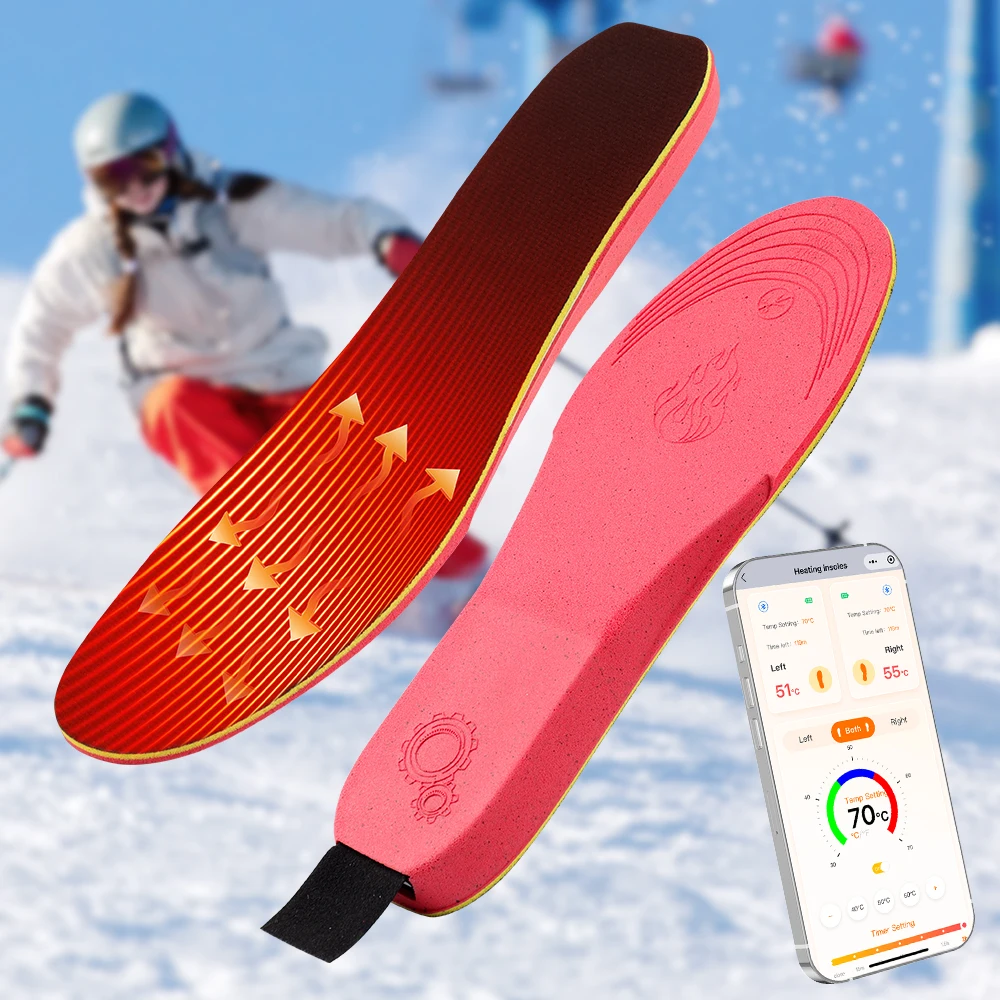 

Intelligent Heated Insoles APP Control Rechargeable Wireless Heating Insoles Adult Winter Foot Warming Pad for Outdoor Hunting