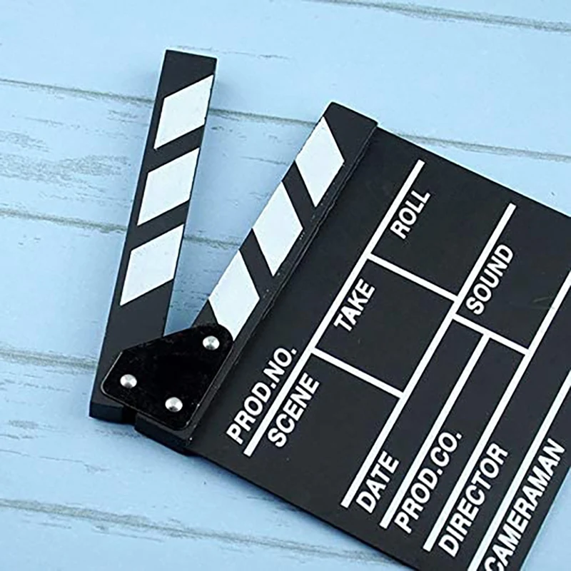 لوح أزياء احترافي محمول خشبي ، مخرج ، فيديو ، تلفزيون ، فيلم ، فيلم ، 20 × 20 سم