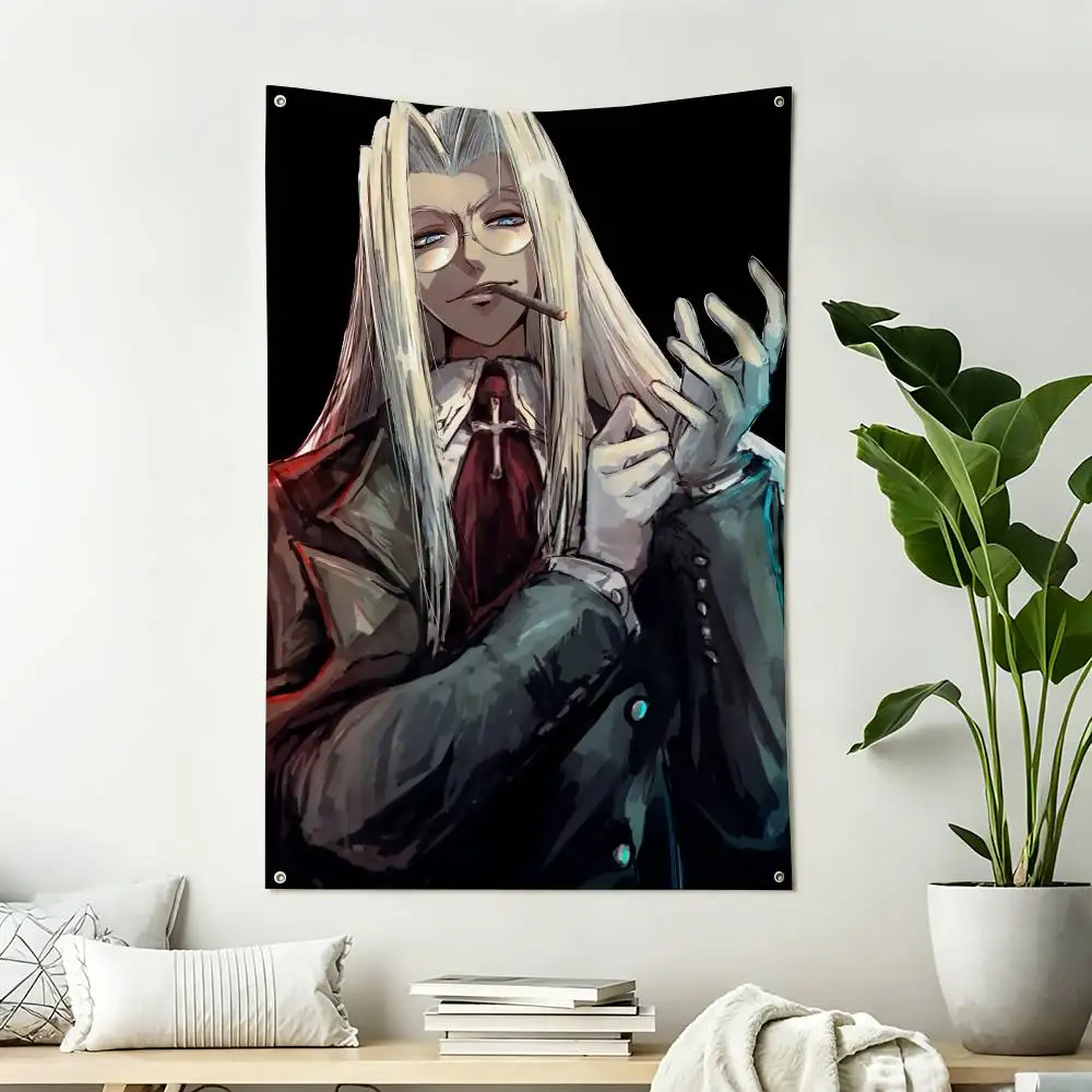Hellsing I-Integra Hellsing Home Decor Vertical Flags Indoor Outdoor Hanging Decor for Bedroom Living Room Wall Decoration