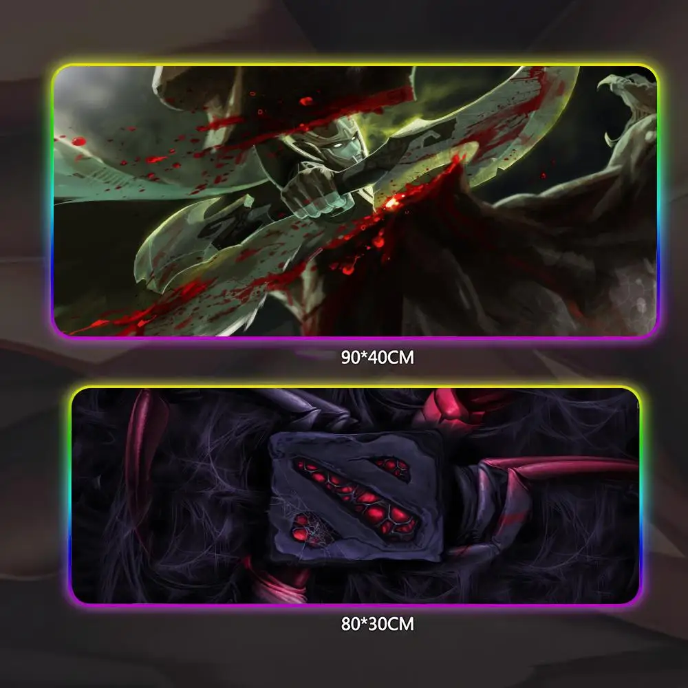 Hot Game Dota 2 Mouse Pad Gamer Luminescence Led Mouse Pad Gaming Table Rgb Deskmat Keyboard Pc Mousepad