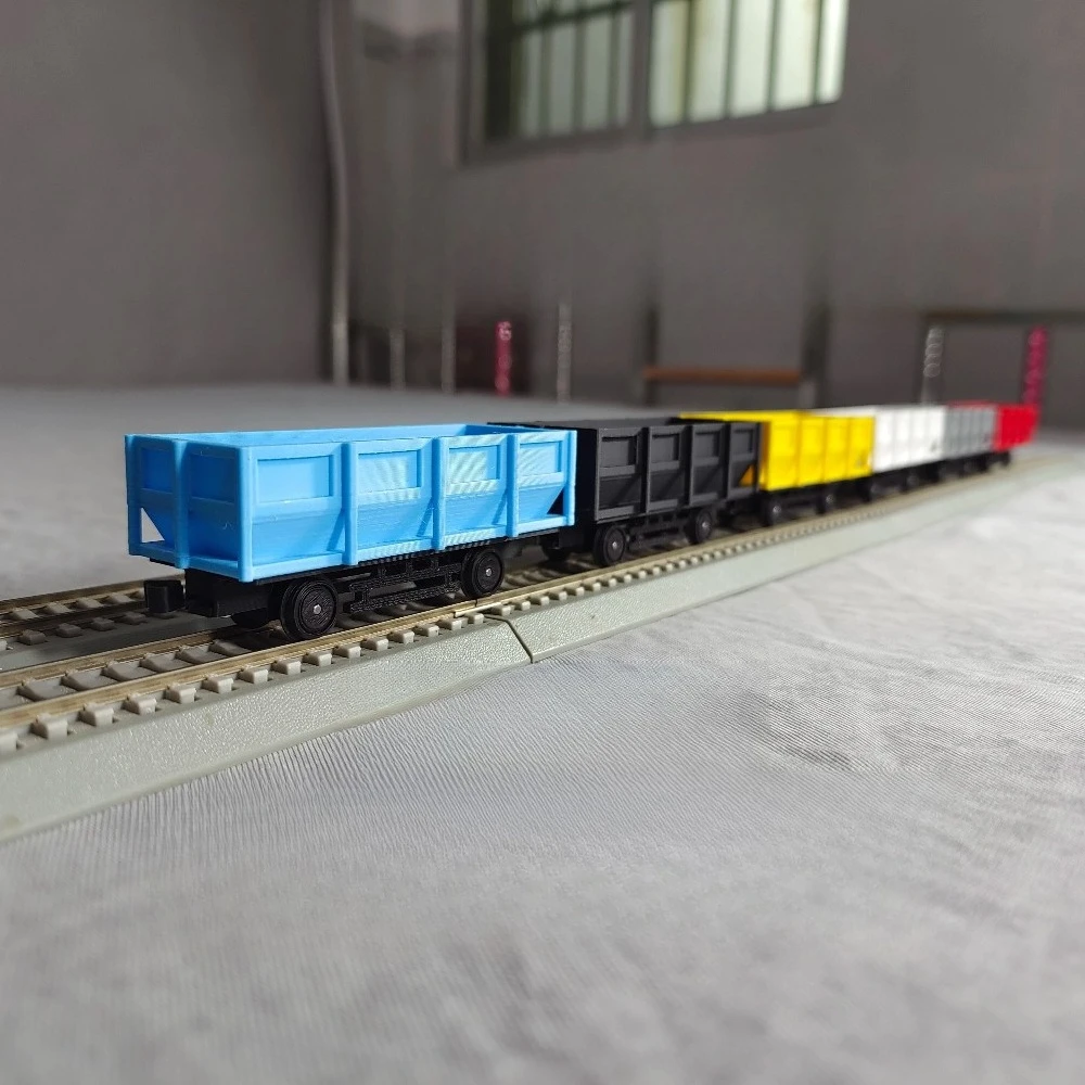 HO 1/87 Model Train Hopper Car 6 Carriages Set Multi Color Wagons Multiple Styles Optional for Railway Layout Diorama Scenery