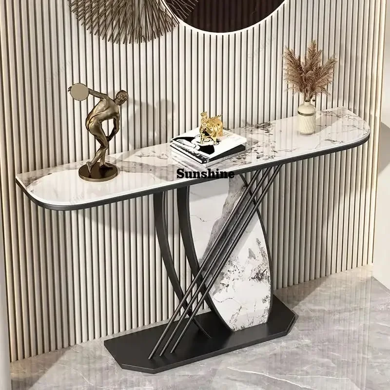 

Hotel Modern Living Room Table Metal Luxury Console Vintage Table Classic Console Tisch Wohnzimer Entrance Hall Furniture FT