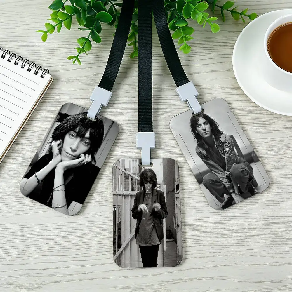 Singer P-Patti Smith Neck Strap Lanyard Card Holder ID Bus Card Cover Badge Holder Pass Hang Rope Lariat Gifts Keys Accessories