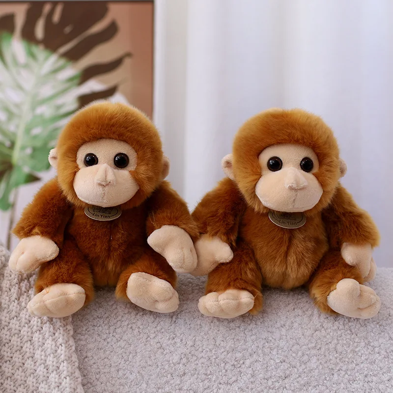 

Kawaii Nordic Dtyle Gorilla Brown Monkey Plush Toy Soft Stuffed Fluffy Simulation Orangutan Accompany Sleep Doll Home Decor