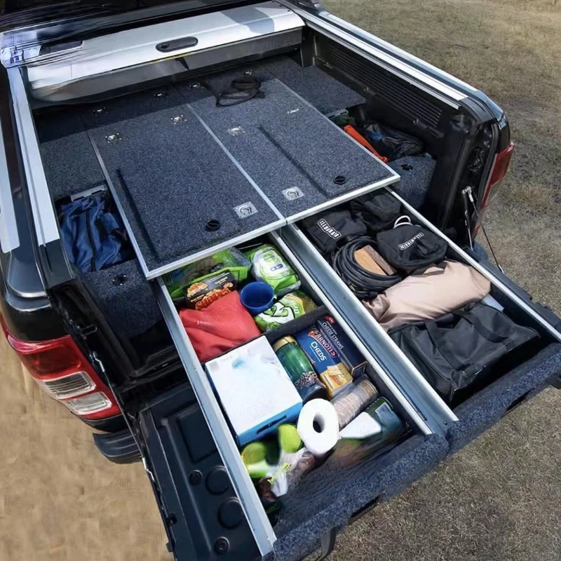 Overland Cargo storage box rear suv truck bed top Sliding two Drawer System for AW1380-24 Holden - Rodeo R9/ Colorado RC drawer