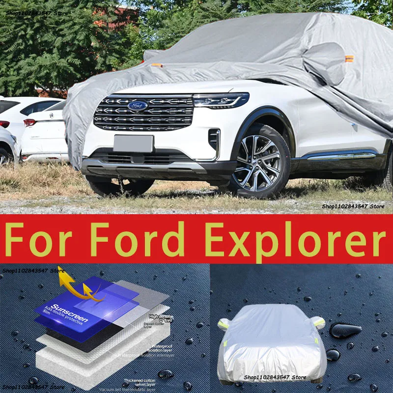 

Наружная защита для автомобиля Ford Explorer, чехол для снега, Солнцезащитный водонепроницаемый пыленепроницаемый внешний автомобильный аксессуар